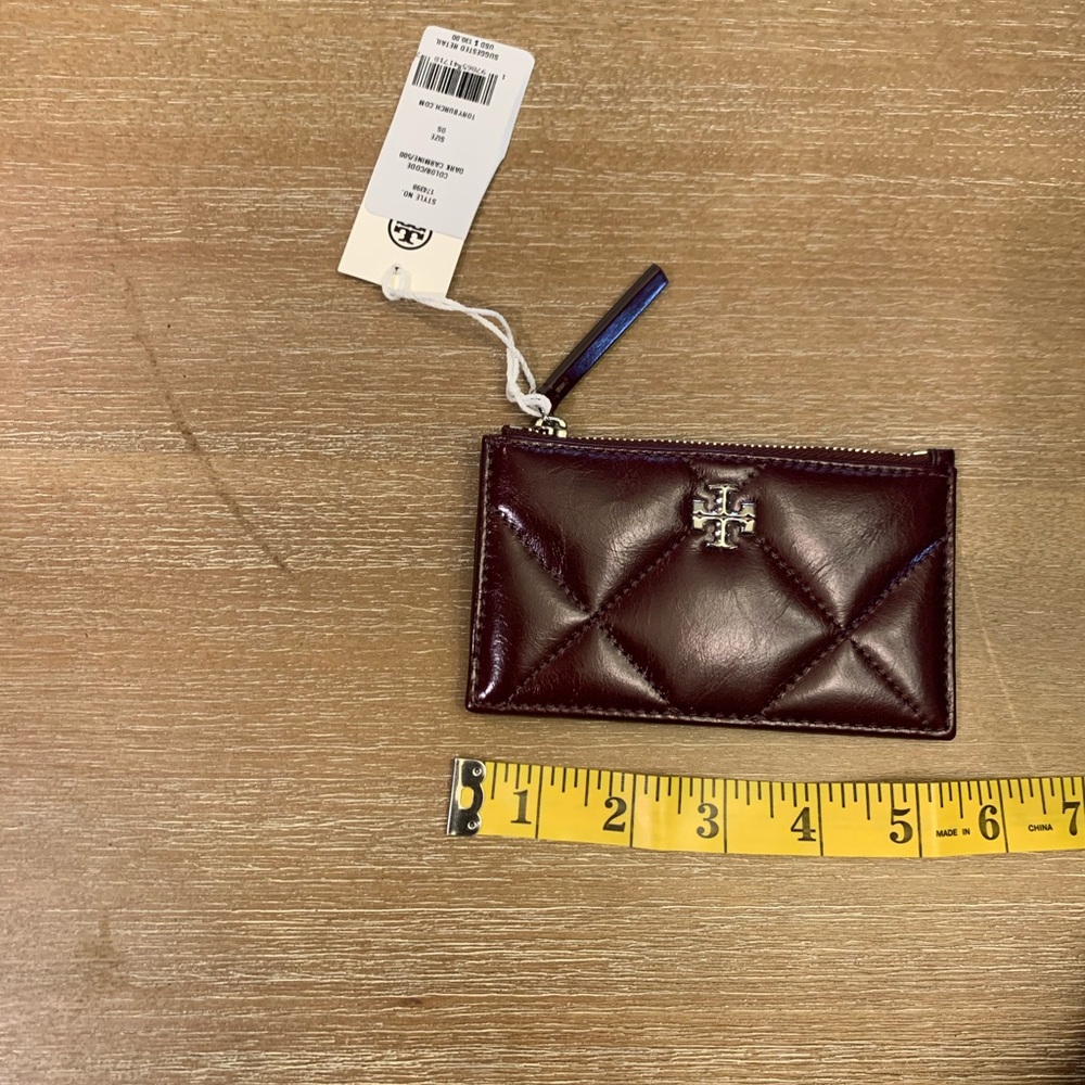 Tory Burch Dark Carmine Card Holder - Picture 6 of 7